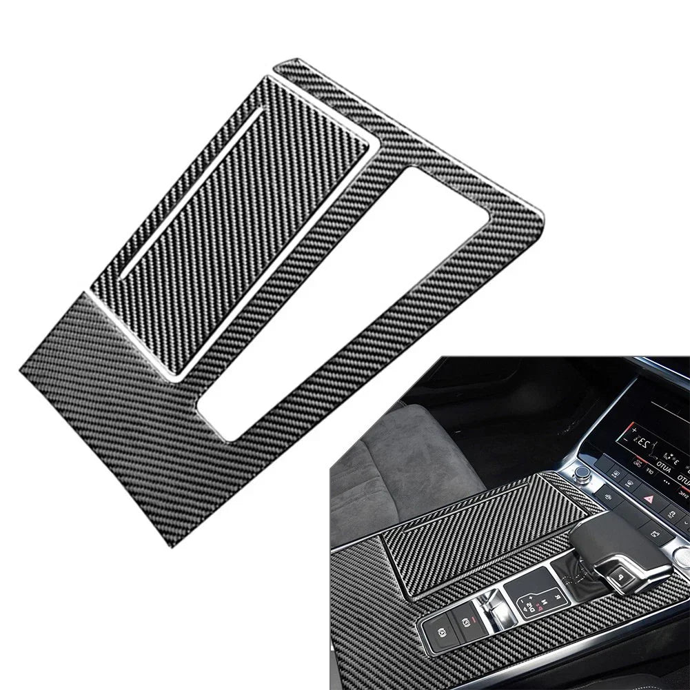 RHD Carbon Fiber Center Console Trim for Audi A6 A7 (2019-2024)