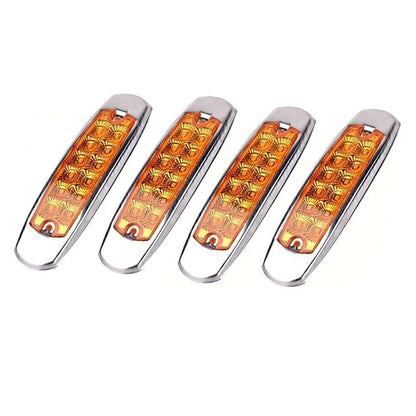 4 x Amber 12 LED Side Marker Lamps for Freightliner Truck Trailer Lights