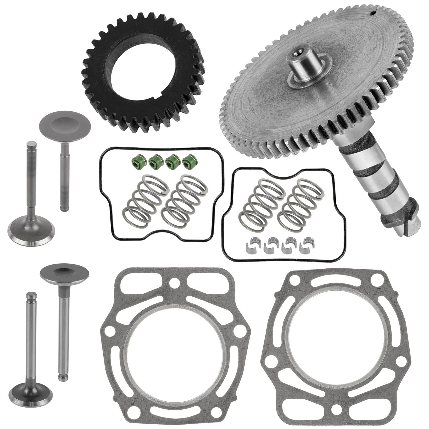 Camshaft Valve Kit and Spur Gear for John Deere X520 with Kawasaki 26HP (2008–2019)