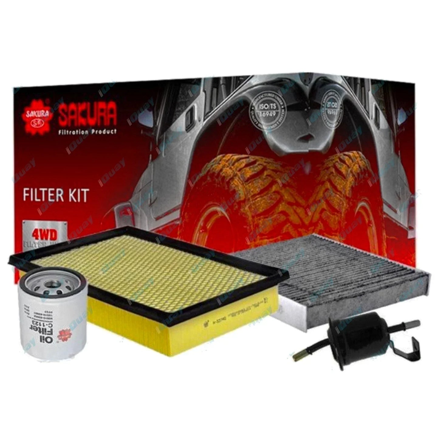 Oil Air Fuel Cabin Filter Service Kit for Hilux GGN120 4.0L V6 2015-2017