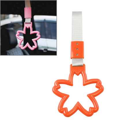 Orange Cherry Blossom Ring Handle Strap for Train Bus Charm Tools
