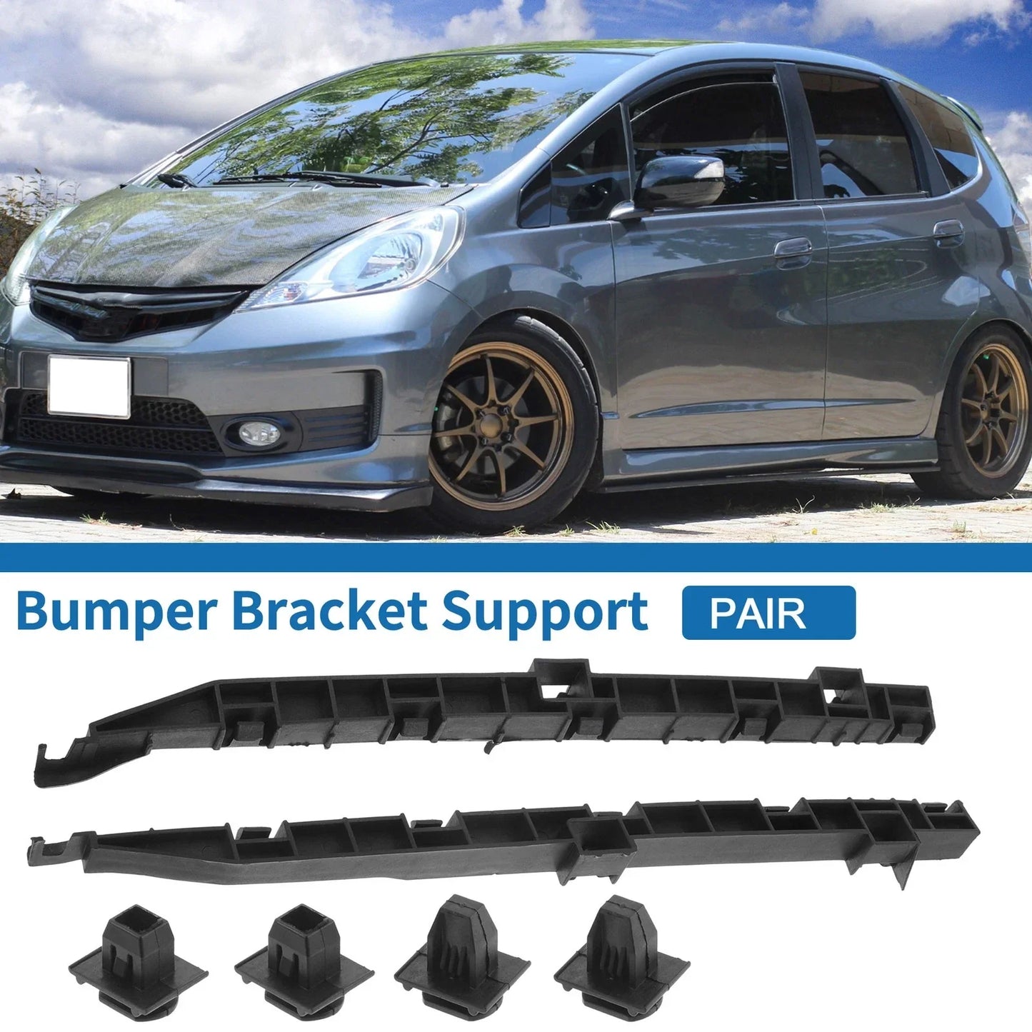 Rear Bumper Retainer Bracket for Honda Fit (2007-2013) - 1 Pair