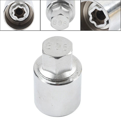 Silver Anti-theft Wheel Bolt Lock Nut Key for Jeep Renegade, Cherokee (2015-2023)