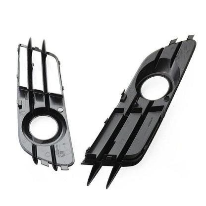 Black Front Bumper Fog Light Grille for Audi A6 C7 (2012-2015)