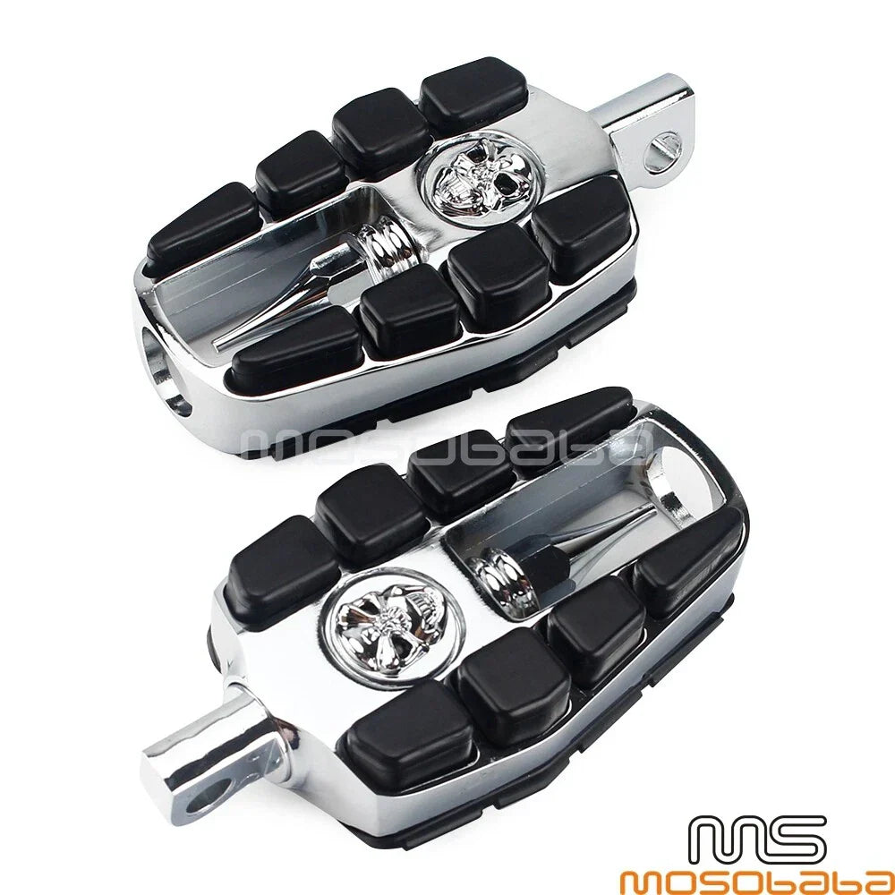 Zombie Skull Style Foot Pegs for Harley Dyna FLH (Universal)