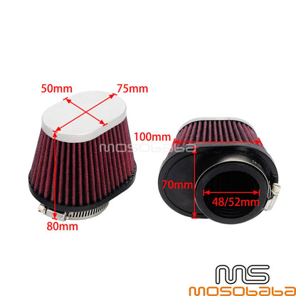 48mm Conical Air Filter for Harley Honda Ducati Yamaha