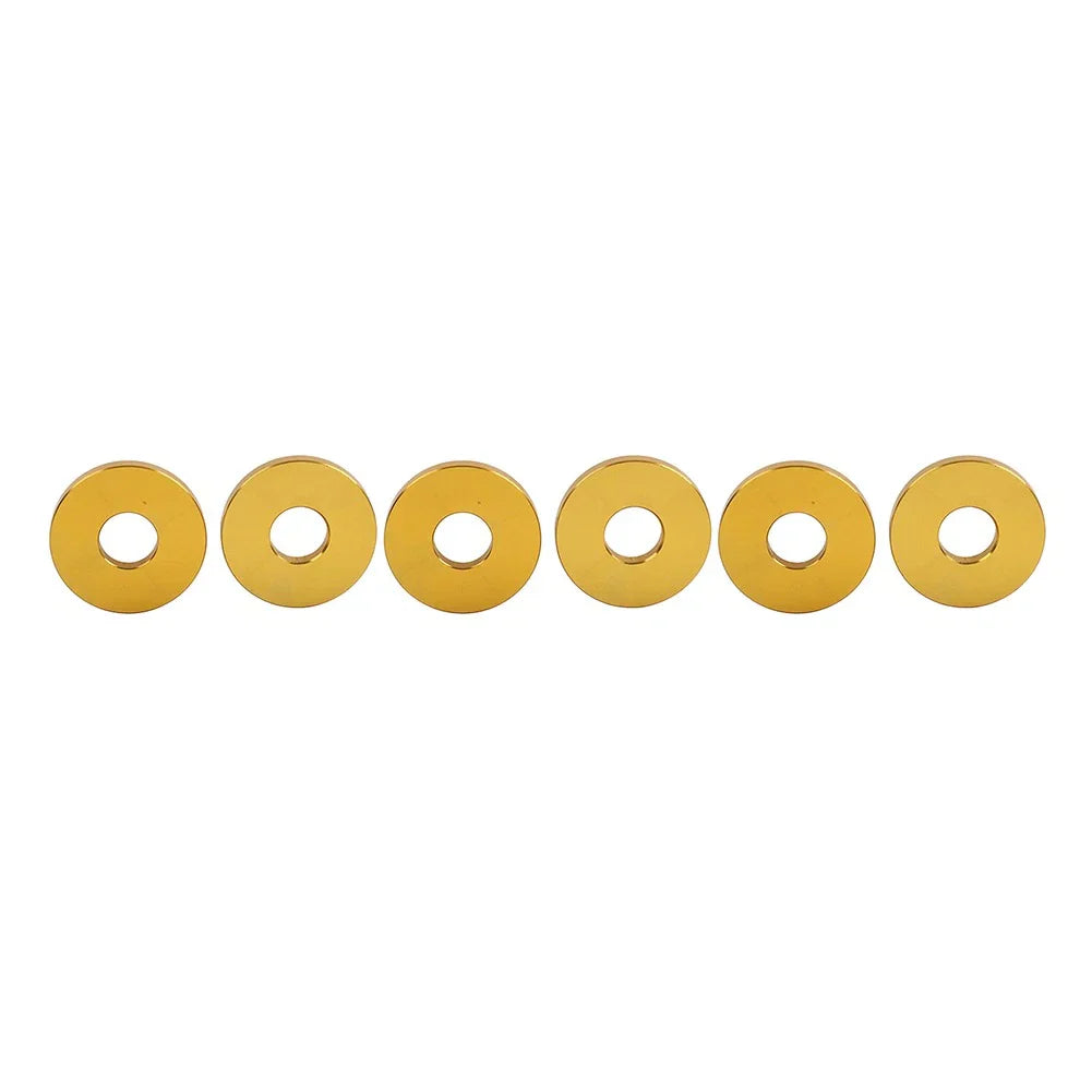 6 x Gold Saddlebag Crash Bar Decorative Spacer Rings for Harley Softail