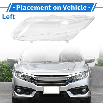Car Front Left Headlight Lens Cover for Honda Civic (2012-2015)