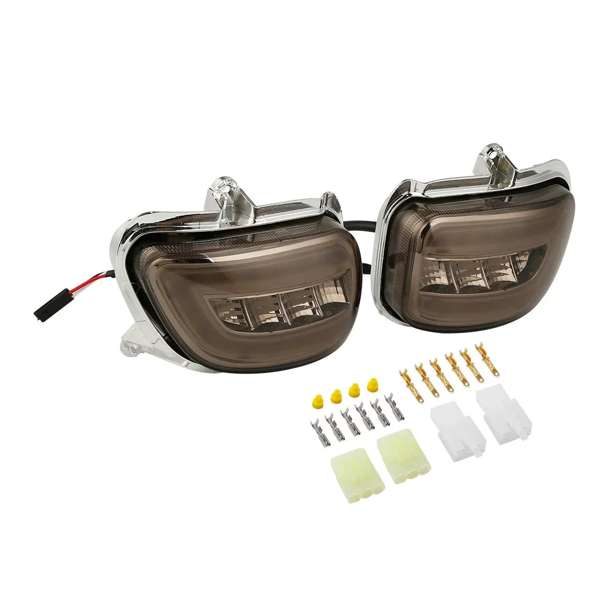 Front LED Turn Signals Smoked Lens for Honda Gold Wing GL1800 F6B (2001-2017)