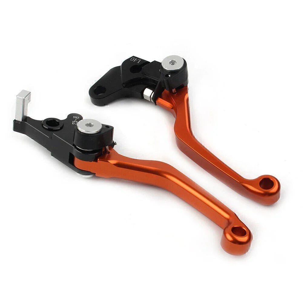 CNC Orange Pivot Clutch Brake Levers for Suzuki DRZ400S/SM/E (2000-2022)
