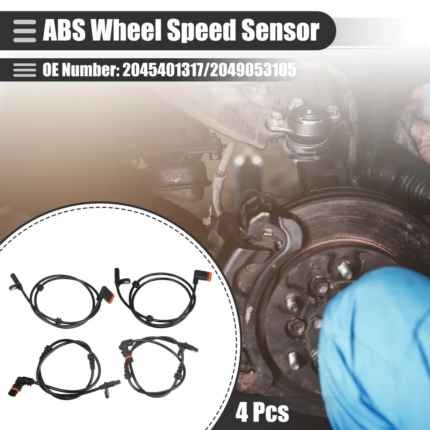 ABS Sensor Set for Mercedes-Benz GLK250 (2010-2015) - 4 x Sensors