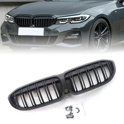 Double Slat Grill for BMW 3 Series G20 Matte Black (2019-2022)
