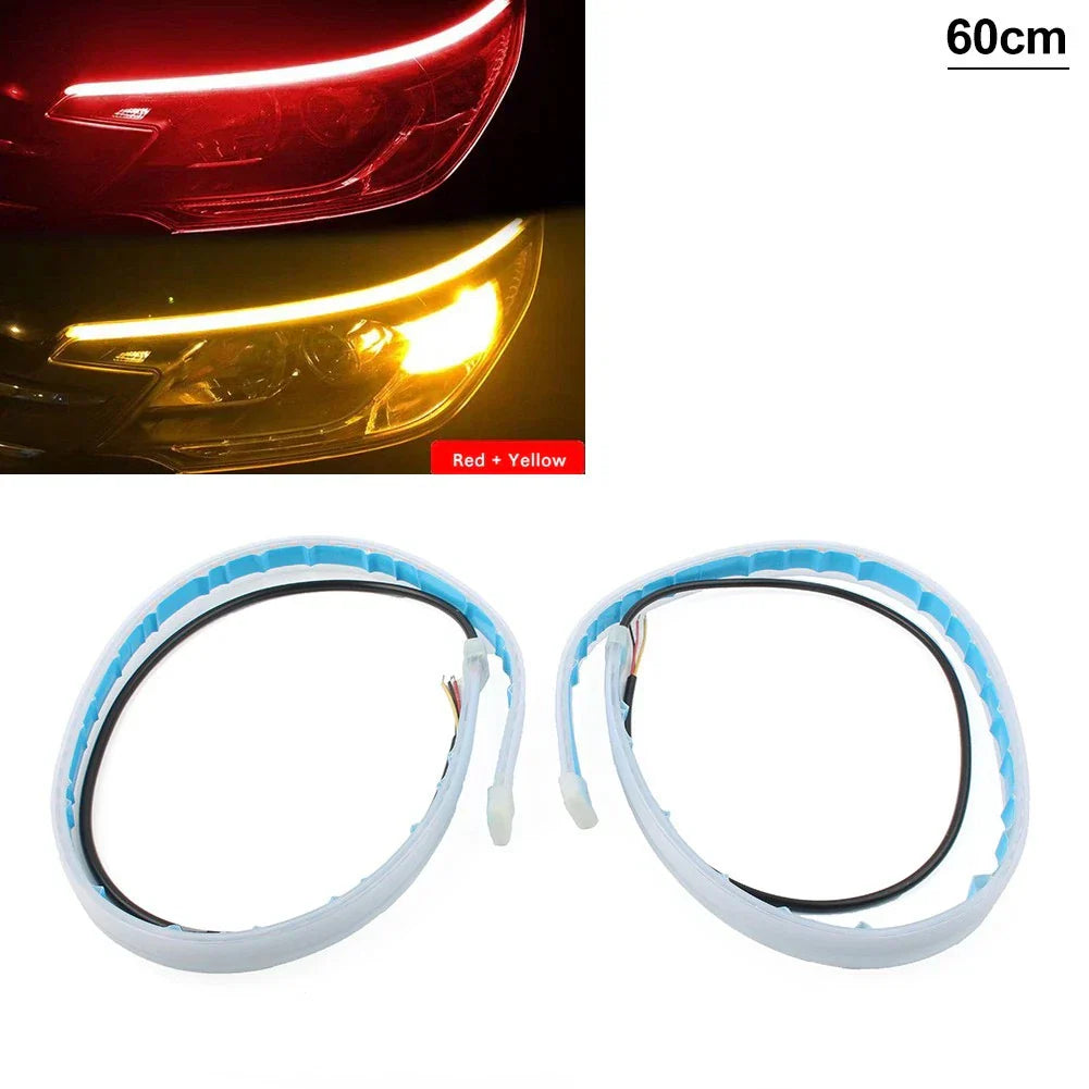 LED Strip Turn Signal Light for Car - Bright Yellow Sequential Running Lamps
