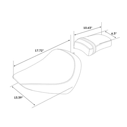 Driver Passenger Seat for Harley Softail Standard Street Bob (2018-2024)
