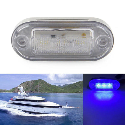 12V 3 SMD LED Signal Light Lamp Blue Indicator for Truck Trailer RV Boat