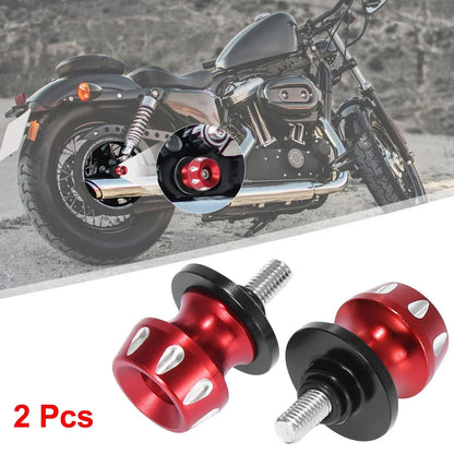 2 x M8x1.25 Red Motorcycle Swing Arm Spools for Honda & Suzuki