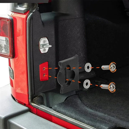 Black Aluminum Rear Door Tailgate Stopper for Jeep Wrangler (2007-2017)