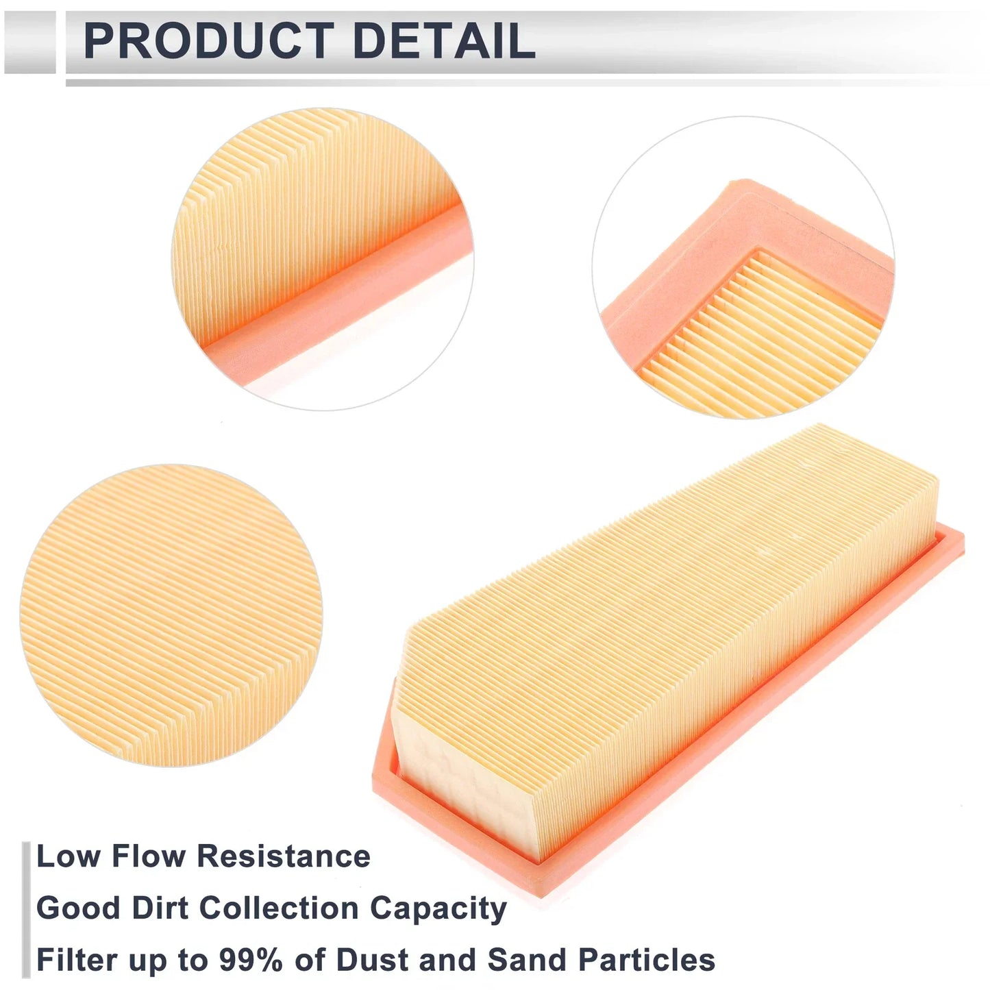 Engine Air Filter for Mercedes-Benz SLK250 R172 L4 1.8L (2012-2015)