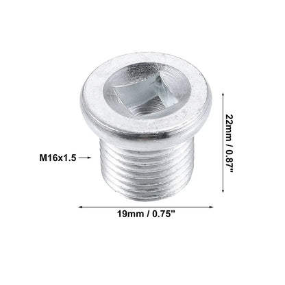 M16x1.5 Engine Oil Drain Plug Screws (4 Pcs) with Gaskets for Nissan