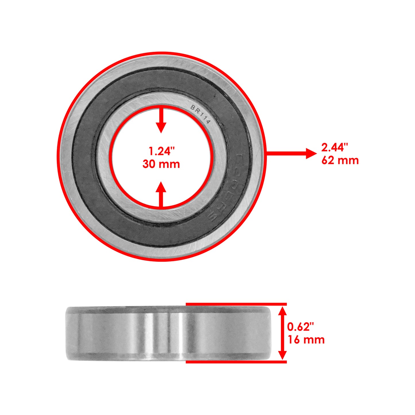 Deck Spindle Bearing Replacement for Land Pride AFM40168 FD1548 (2005–2015)