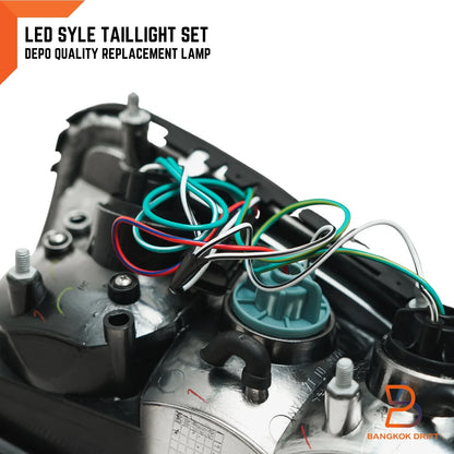 DEPO LED Tail Lights for Mitsubishi Triton MK Ute 1995-2004 Clear