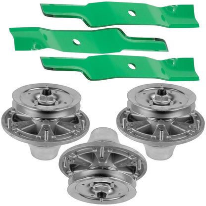 Deck Spindle & Blade Replacement for John Deere F620 F680 F687 ZTrak (2005–2017)