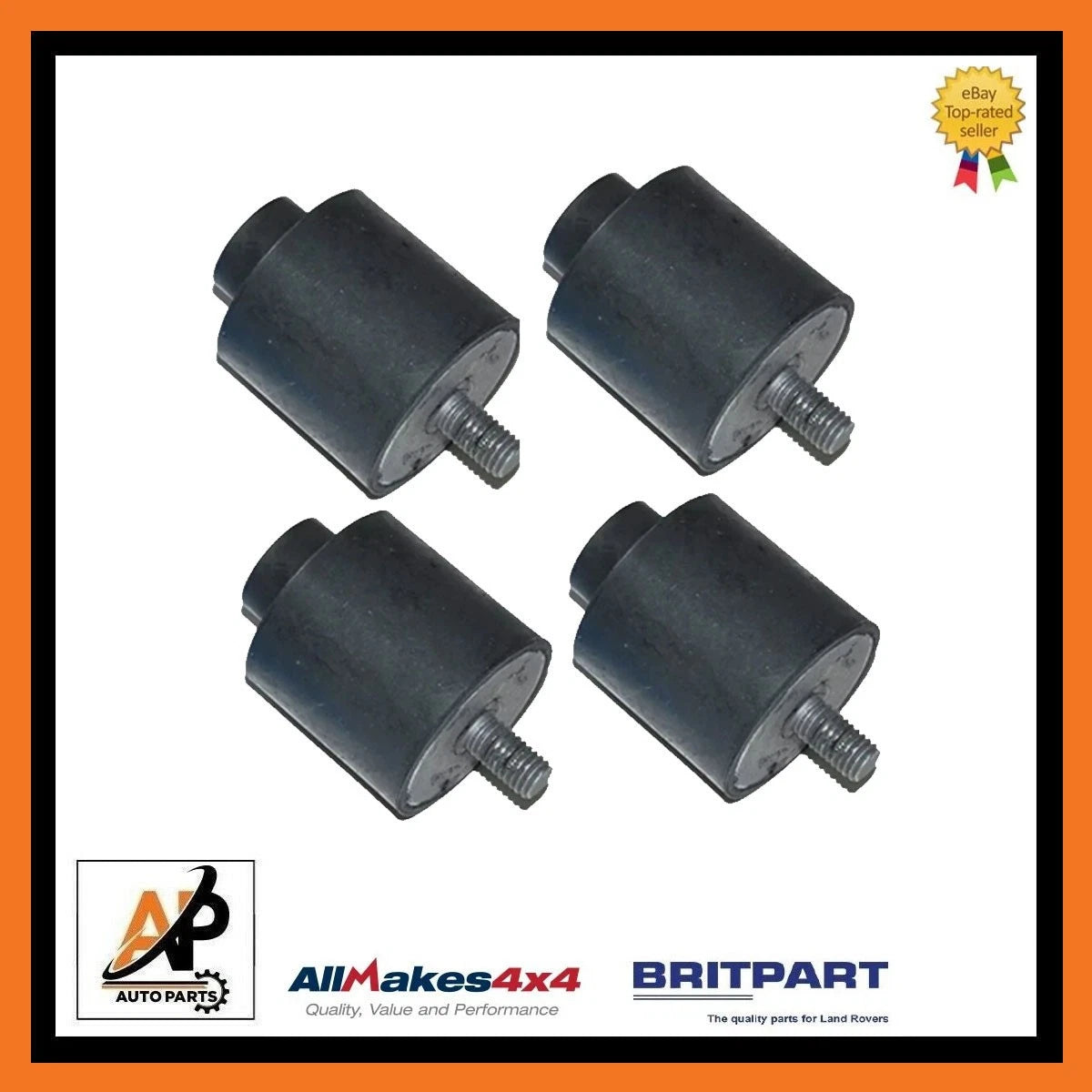 Bonnet Spare Wheel Rubber Buffer Set of 4 for Land Rover Defender (1990–2016)