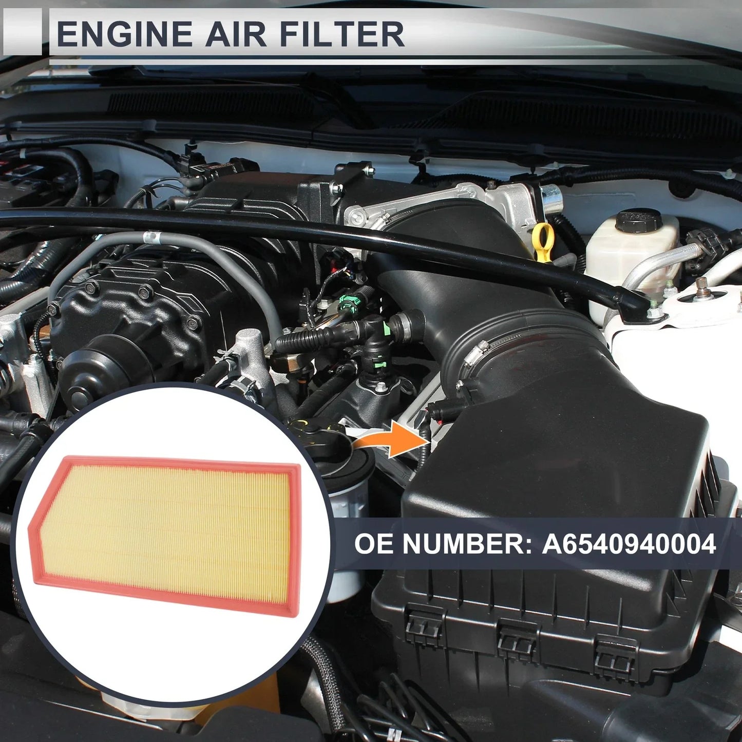 Engine Air Filter for Mercedes-Benz GLE450 4Matic 3.0L (2020-2025)