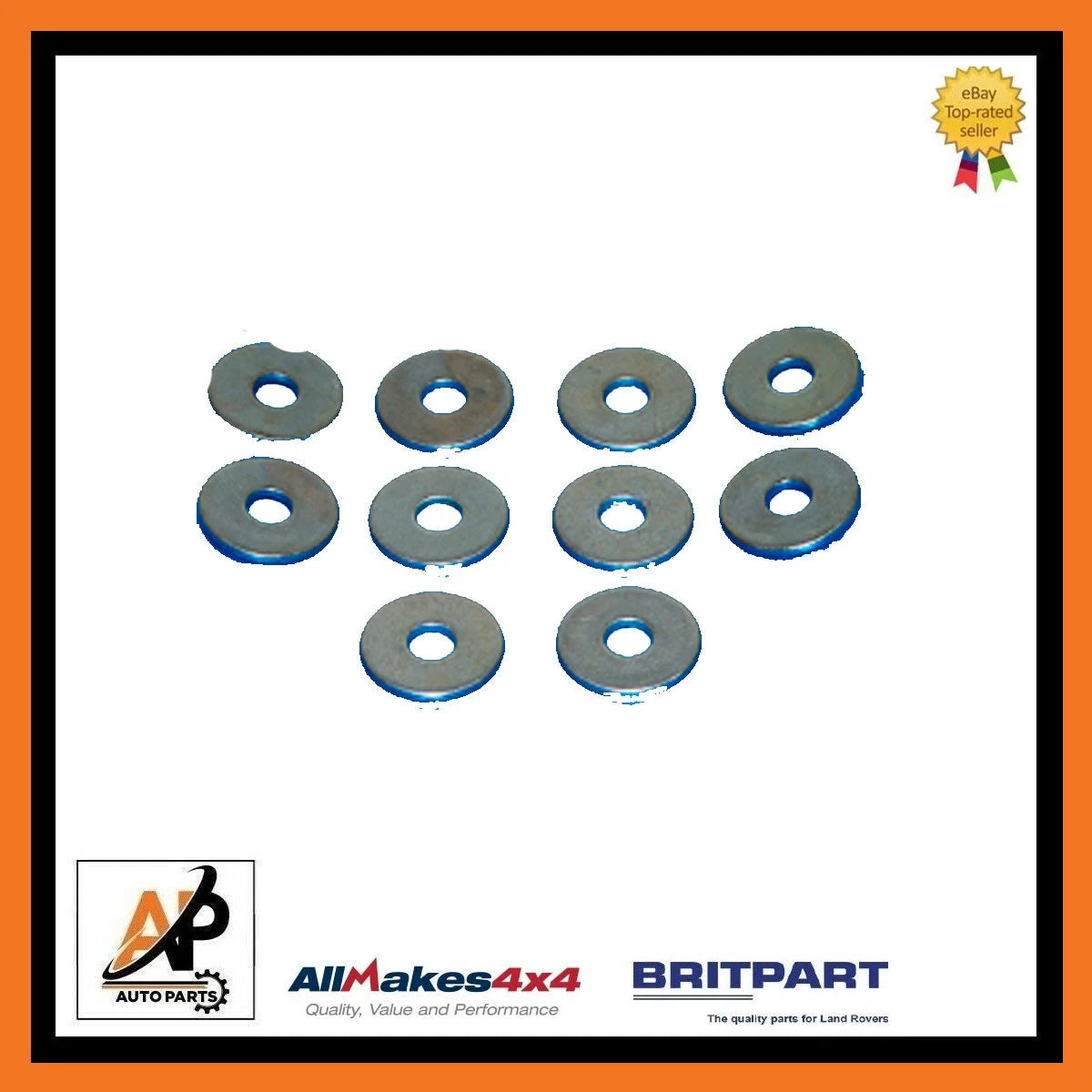 Floor Washer Insert 1/4 Inch 10-Pack for Land Rover LR Series 1 (1970–1990)