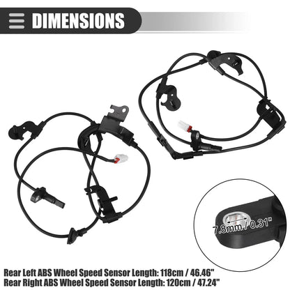 Rear Left Right ABS Wheel Speed Sensors for Lexus NX200t (2015-2018)