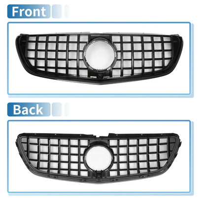 Front Upper Bumper Grille for Mercedes-Benz V-Class W477A (2020) Glossy Black