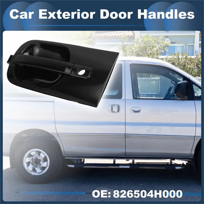Front Left Exterior Door Handle for Hyundai H1 STAREX (2007-2009) Black 1 x