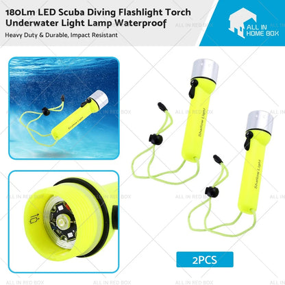 Waterproof Bright LED Underwater Flashlight for Scuba Diving