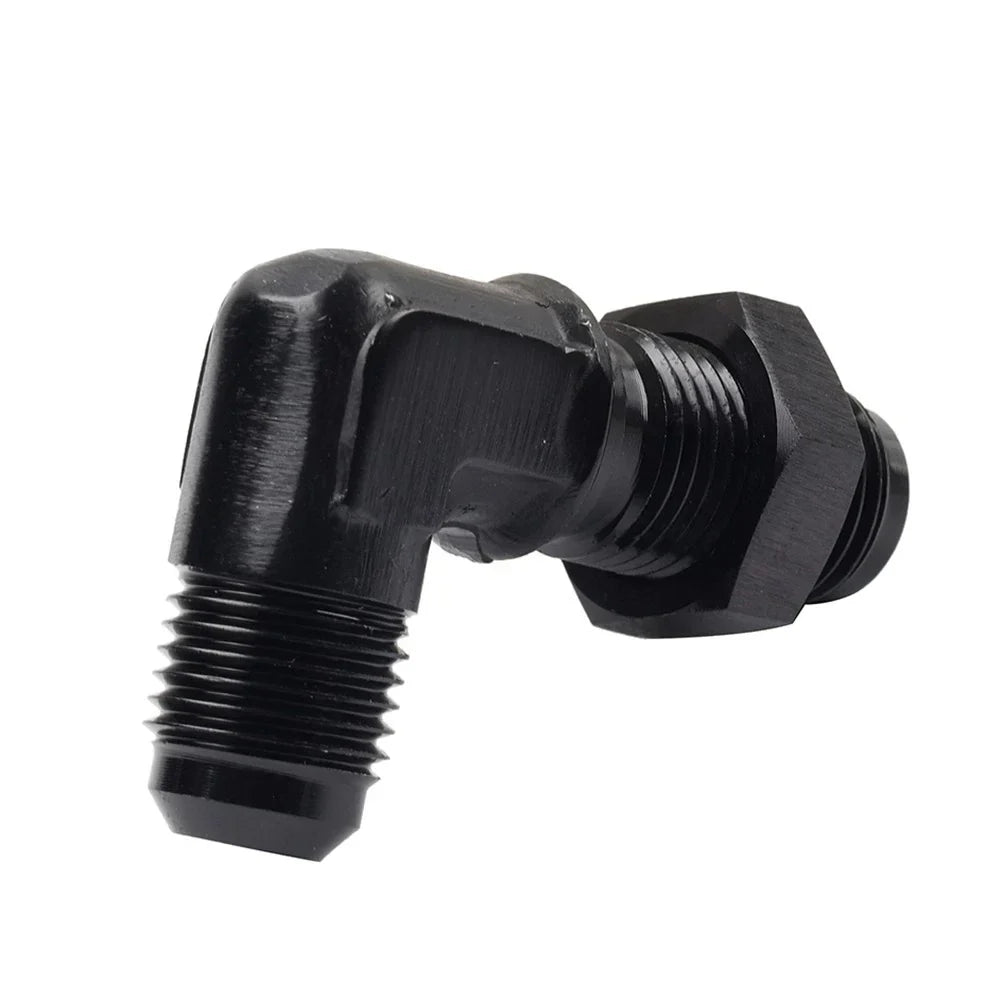 8AN Male to Male 90 Degree Flare Union Bulkhead Adapter Fitting for Car