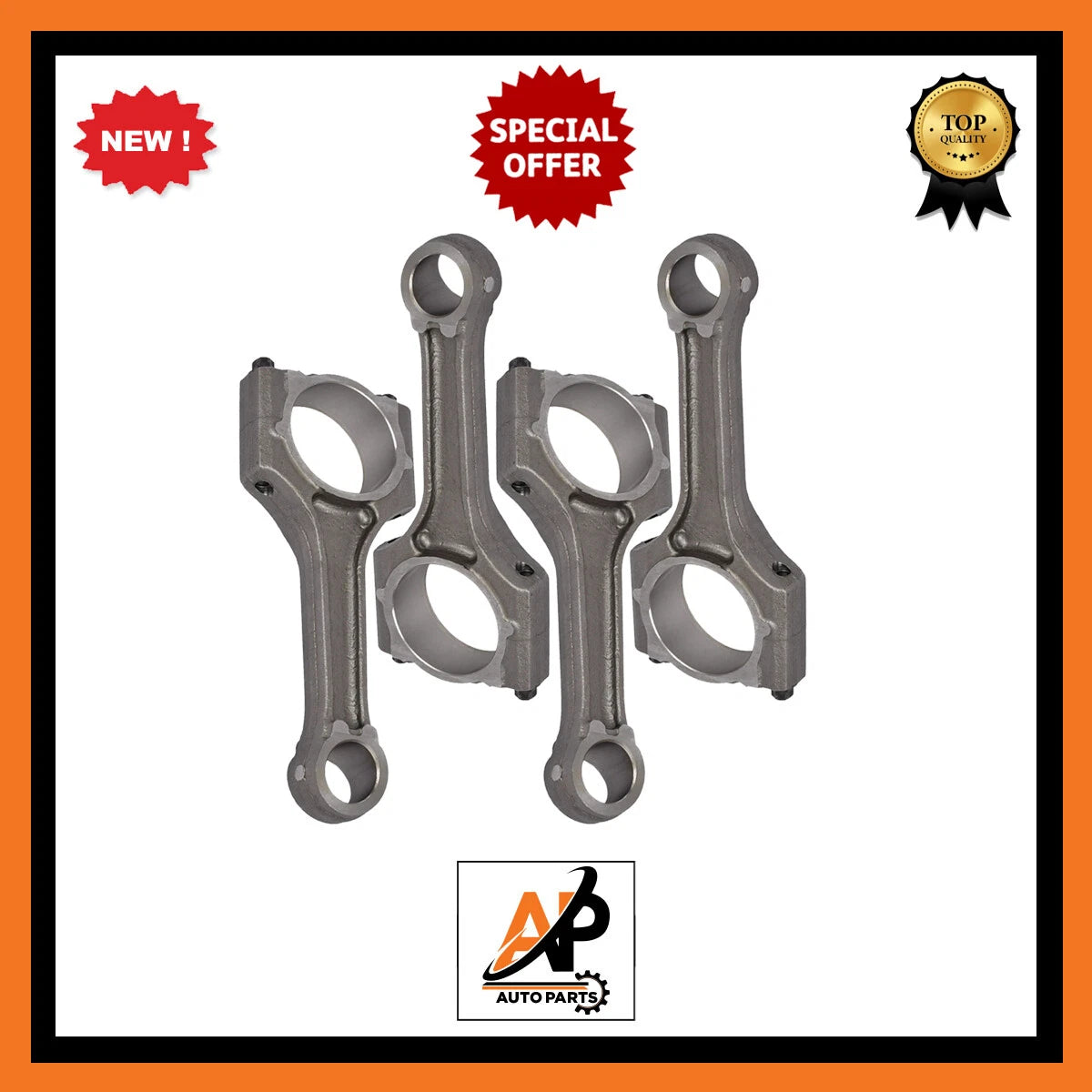 Connecting Rod Set 4 Pieces Replacement for Audi VW Skoda 2.0 TFSI (2009–2019)