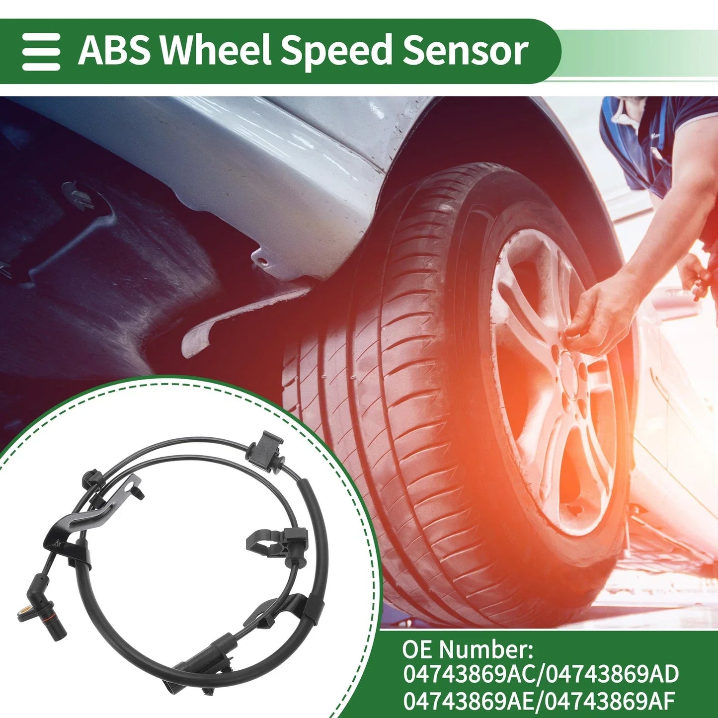ABS Wheel Speed Sensor for Dodge Journey Left Rear (2009-2023)