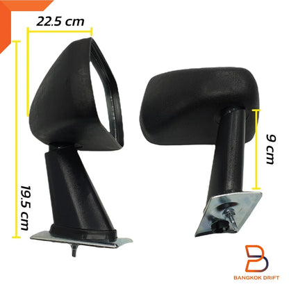 Black Wing Fender Side Mirrors for Honda Civic (1984-1991)