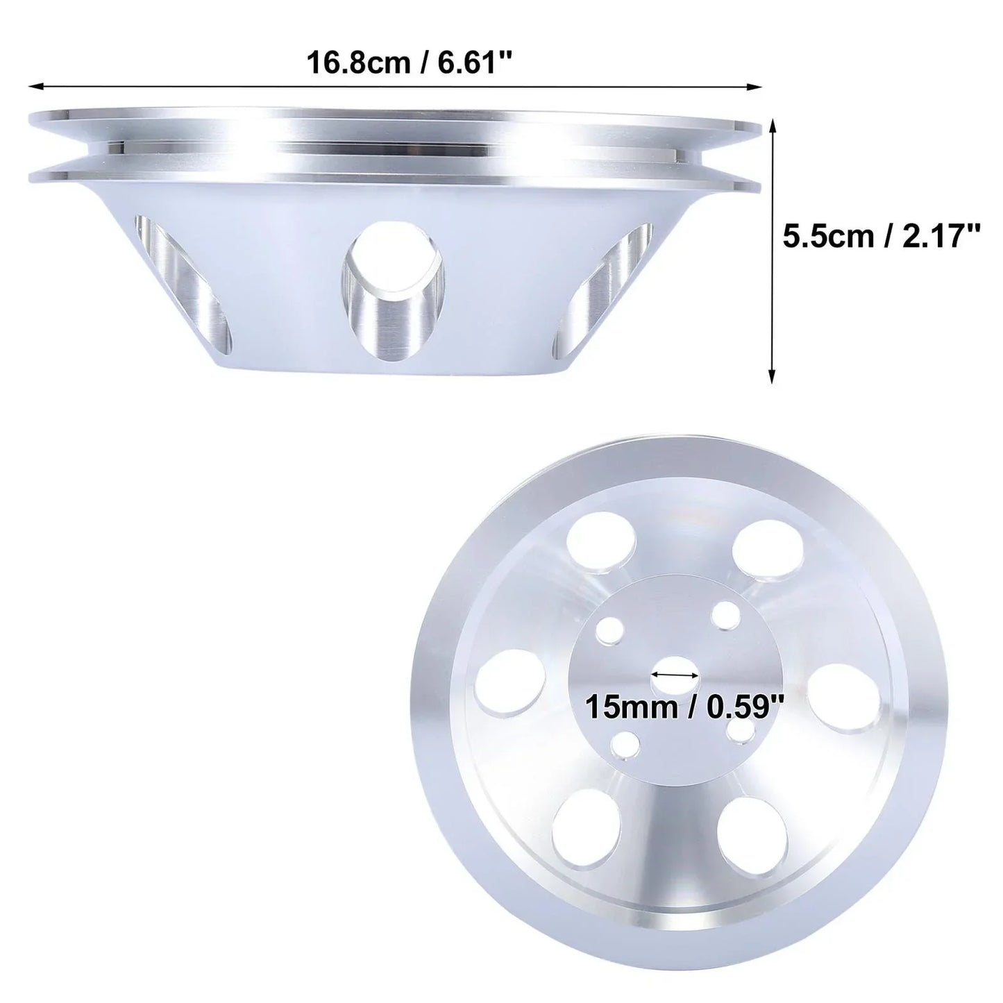 Water Pump Pulley 1 Groove 4 Hole for Chevy SBC 350 Engine