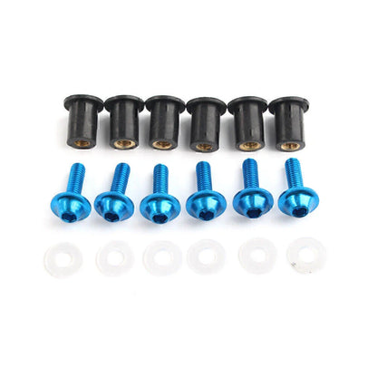 Windscreen Fixing Kit Blue Bolts for Honda CBR250 300 650 900