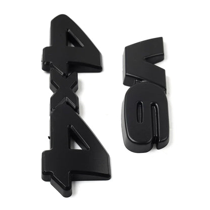 V6 4x4 3D Tailgate Emblem Badge Overlays for Toyota Tacoma, 4Runner, Tundra