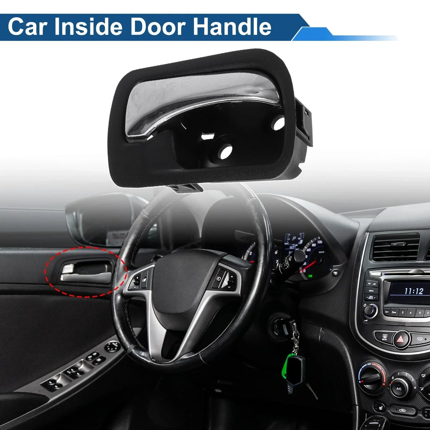 Rear Right Passenger Side Interior Door Handle for Honda Accord (2003-2007)