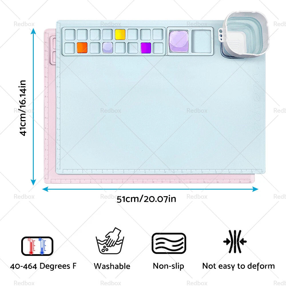 Silicone Art Mat for Resin Casting, Crafts, Painting, Clay & Play