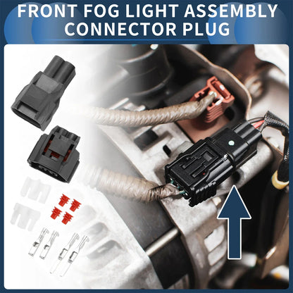 2 x Front Fog Light Assembly Connector Plug for Chevrolet