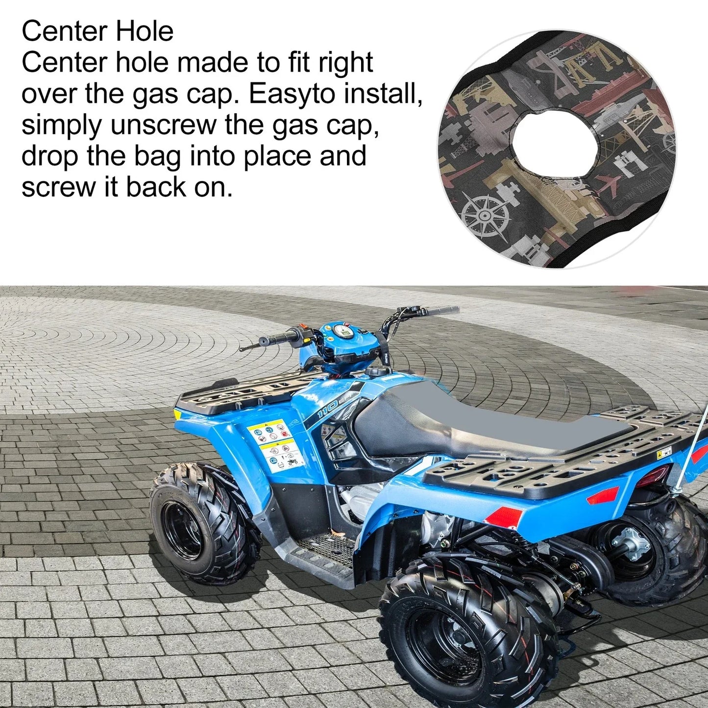 ATV UTV Saddlebags 2 x Cargo Pouch Storage Bags for Motorcycle Fuel Tank