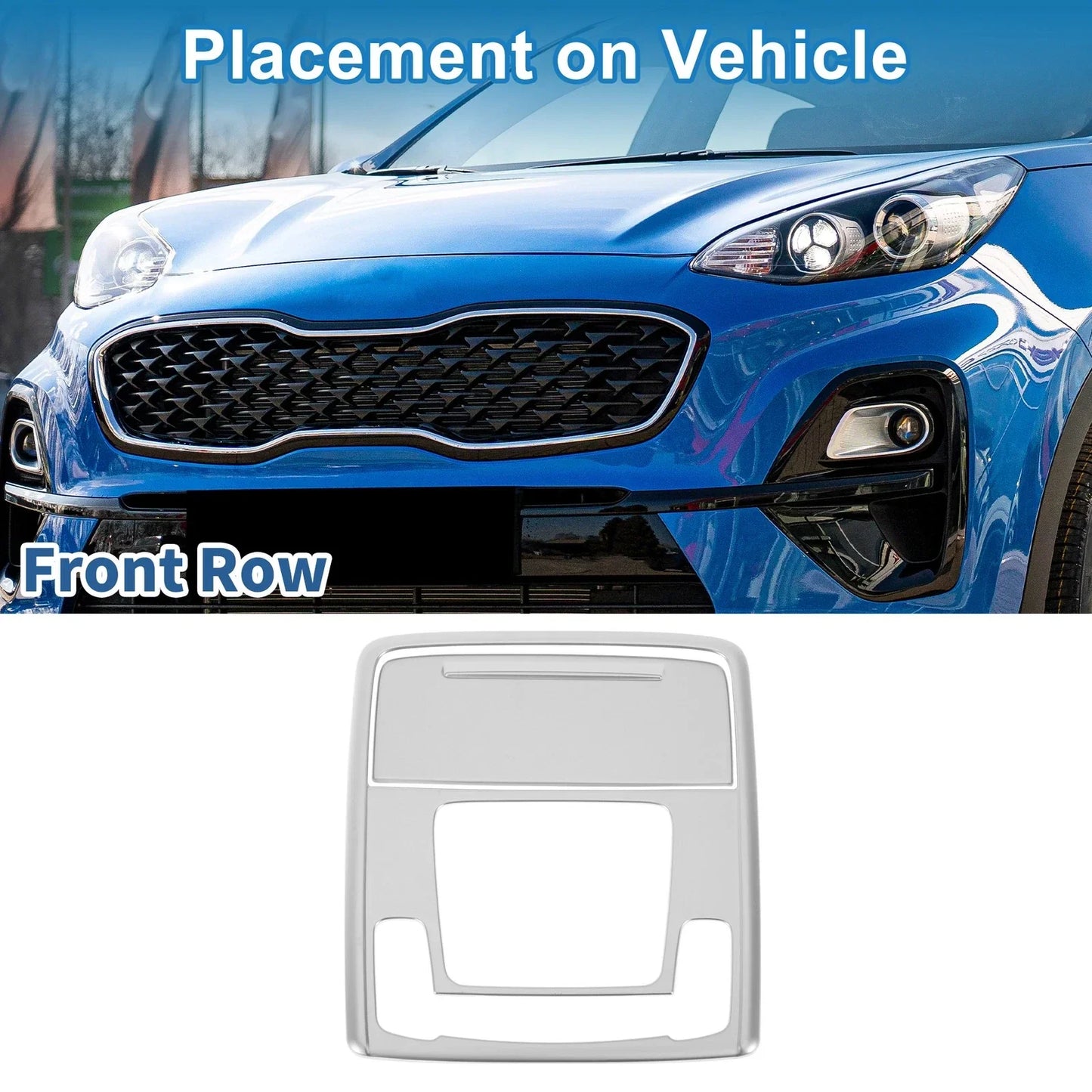 Front Row Light Trim Bezel for Honda ZR-V 2022 Silver Tone