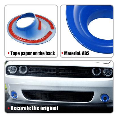 2 x Car ABS Front Fog Light Covers Trim for Dodge Challenger (2015-2020) Blue