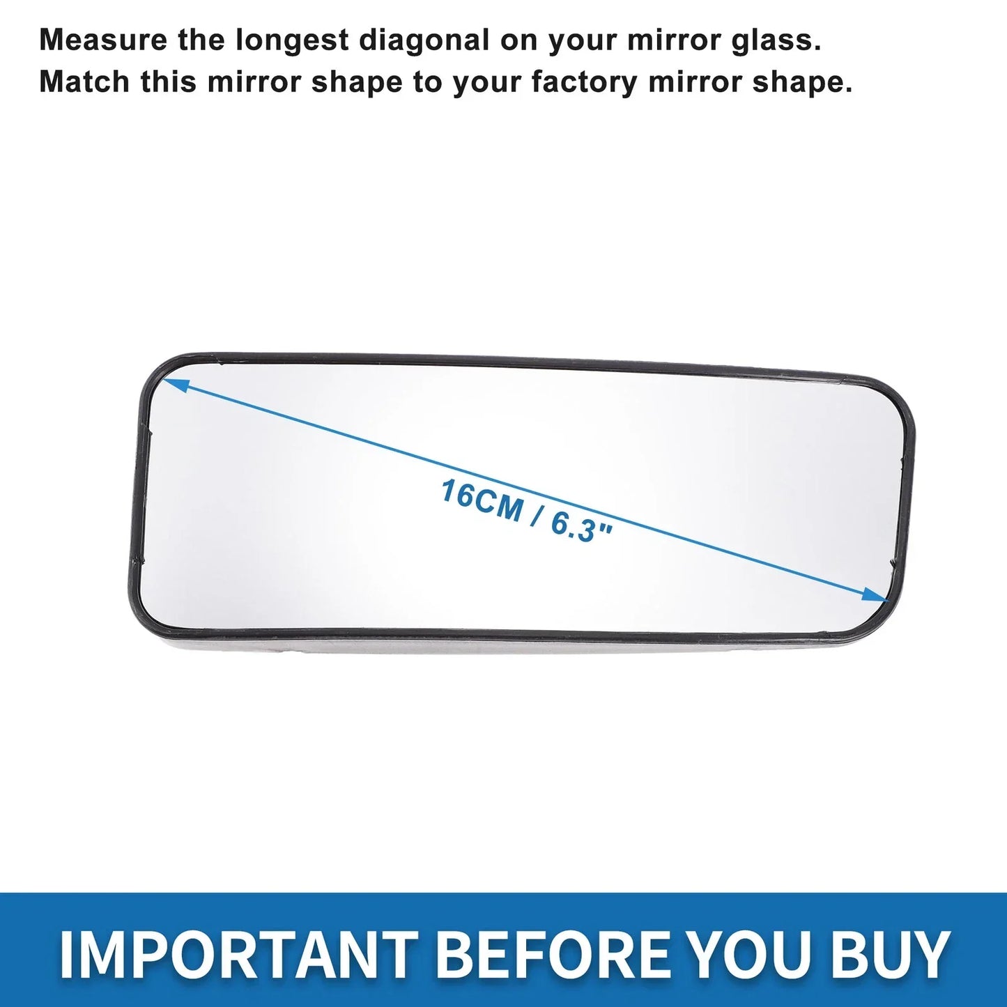 Right Lower Side Mirror Glass Replacement for VW CRAFTER, MERCEDES (2006-2017)