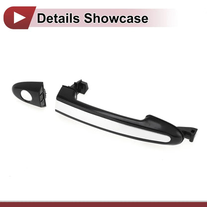 Door Handle Grip for Hyundai Santa Fe Front Left (2013-2018) Black Silver Tone