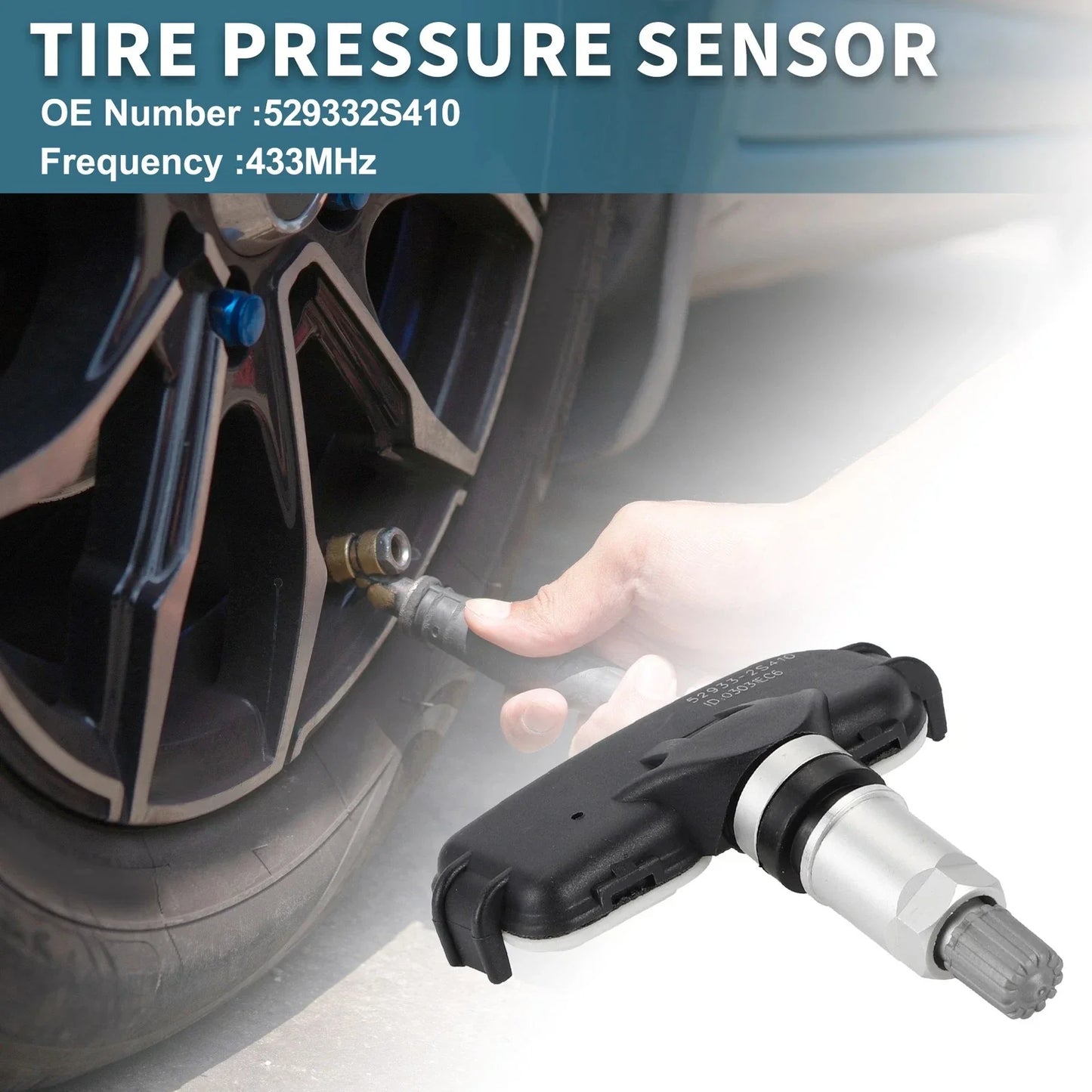 Tire Pressure Sensor for Kia Rio 2011-2017 TPMS 1 x 433MHz Sensor