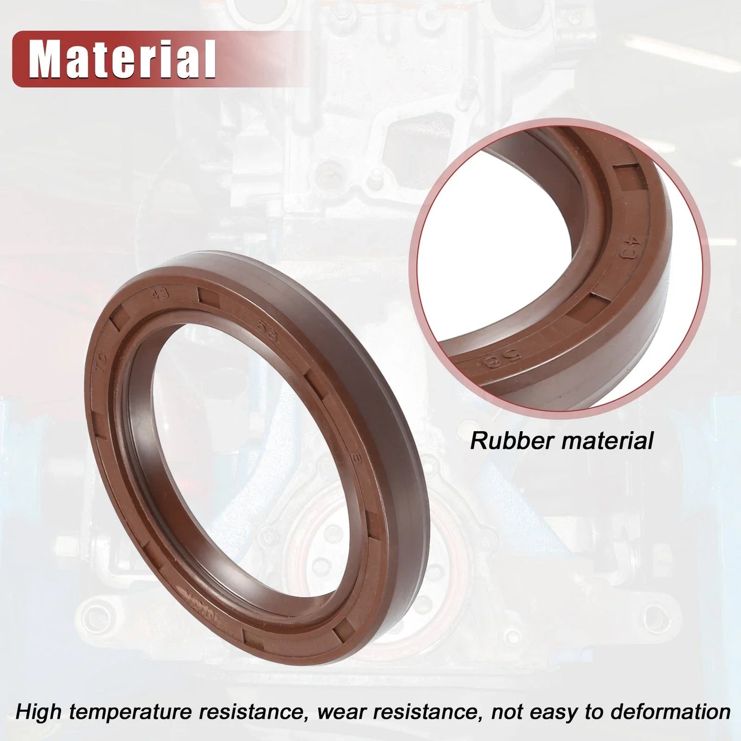 2 x Engine Crankshaft Oil Seals for Honda CR-V, Acura (2003-2005)